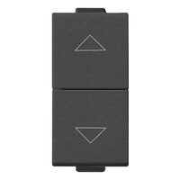 Pulsant dublu carbon matt, inter-blocati, 1m, 1P NO+NO, 10A, NEVE UP Vimar VIM-09062.CM