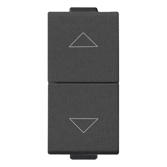 Pulsant dublu carbon matt, inter-blocati, 1m, 1P NO+NO, 10A, NEVE UP Vimar VIM-09062.CM