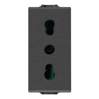 Priza italiana carbon matt, 1m, 2P+E, 16A, P17/11, NEVE UP Vimar, VIM-09203.CM