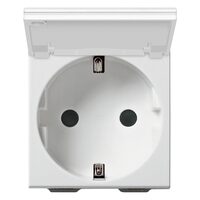 Priza schuko alba si capac de protectie, 2m, 2P+E, 16A, Sicury, NEVE UP Vimar, VIM-09208.C