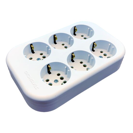 Bloc cu 6 prize tip Schuko (CP), fara cordon, Legrand K53424