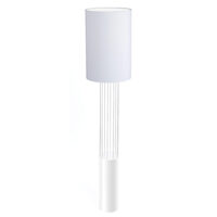 Lampadar modern alb, abajur cilindric din PVC, 1xE27/60W, H190, Ihi 9478, Dohar