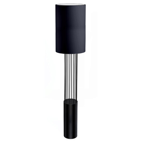Lampadar modern negru, abajur cilindric din PVC, 1xE27/60W, H190, Ihi 9008, Dohar