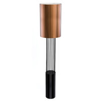 Lampadar modern negru-cupru, abajur cilindric din PVC, 1xE27/60W, H190, Ihi 9475, Dohar