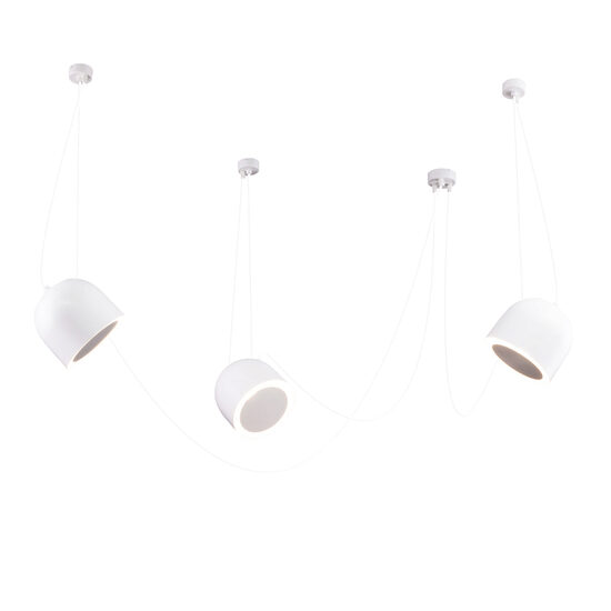 Lustra moderna alba, stil industrial, 3xE14/60W, Dobo 9433, Dohar