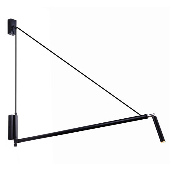 Aplica moderna neagra, stil industrial, 1xG9/3W, Nurh 9019, Dohar