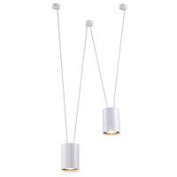 Lustra moderna alba, stil industrial, 2xGU10/50W, Viwin 9570, Dohar