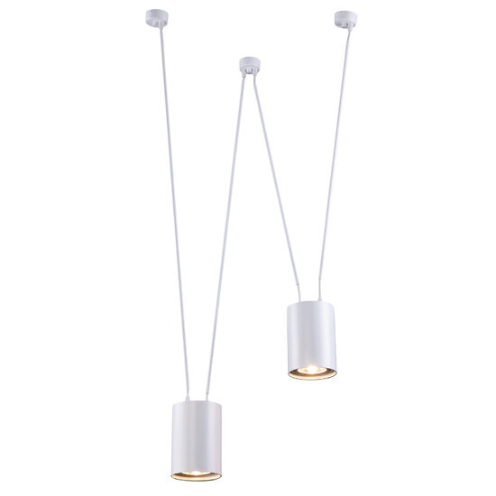 Lustra moderna alba, stil industrial, 2xGU10/50W, Viwin 9570, Dohar