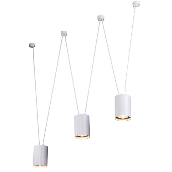 Lustra moderna alba, stil industrial, 3xGU10/50W, Viwin 9571, Dohar