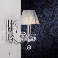 Aplica clasica alama crom 1xE14/40W, KristallDesign WA 2-250/1 Chrom Orion