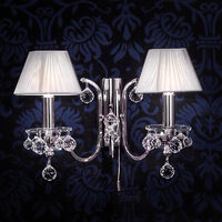 Aplica clasica alama crom 2xE14/40W, KristallDesign WA 2-250/2 Chrom Orion