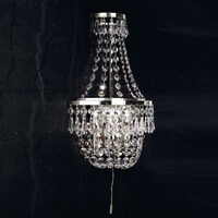 Aplica clasica cristal alama crom 2xE14/40W, Sheraton WA 2-782/2 Chrom Orion