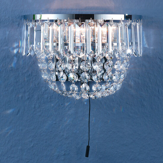 Aplica moderna cristal alama crom 2xE14/40W, Saturn WA2-1021/2 Chrom Orion