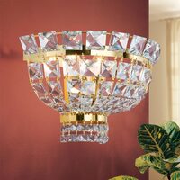 Aplica clasica cristal alama Aur 24k 2xE14/40W, Ambassador WA 2-504/2 Gold Orion