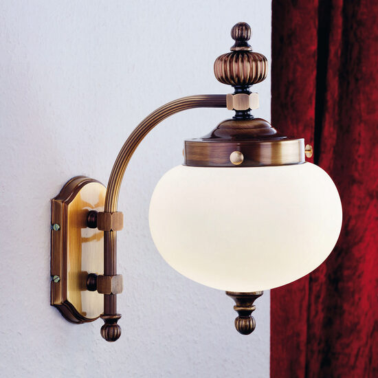 Aplica clasica alama patinata 1xE27/60W, Nostalgie WA 2-470/1 Abw Patina/Champ Orion