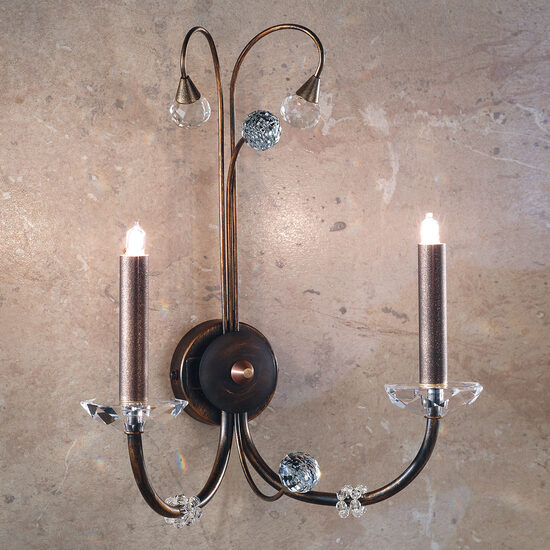 Aplica moderna cristal alama patinata 2xG9/40W, Eremitage WA 2-1028/2 Patina Orion