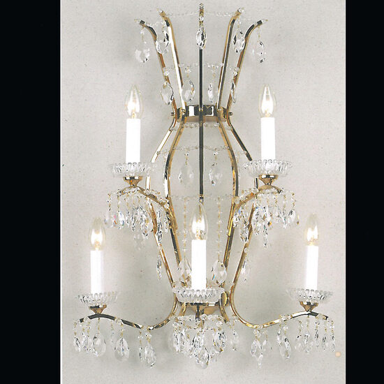 Aplica moderna cristal alama Aur 24k 5xE14/40W, Hirohito WA 2-195/5 Gold Orion