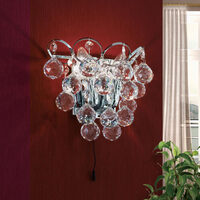 Aplica moderna cristal alama crom 2xE14/40W, Kristall Klassisch WA 2-1325/2 Chrom Orion