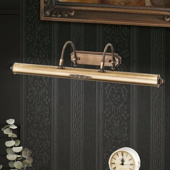 Aplica/lampa de tablou alama patinata 3xE14/28W Bilderleuchten WA 2-1335/3 Patina Orion