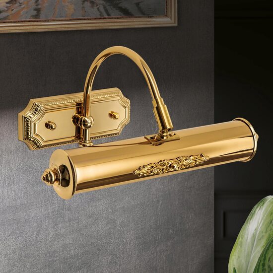 Aplica/lampa de tablou alama Aur 24k 2xE14/28W Bilderleuchten WA 2-1335/1+1 Gold Orion