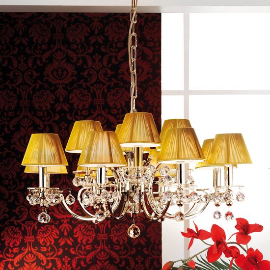 Candelabru clasic Aur 24k 12xE14/40W, KristallDesign LU 2144/8+4 Gold Orion