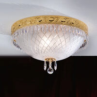 Plafoniera clasica alama Aur 24k 3xE14/40W, Empire Crystal DL 7-489/3/39 Gold Orion