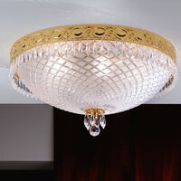 Plafoniera clasica alama Aur 24k 6xE27/60W, Empire Crystal DL 7-489/6/55 Gold Orion