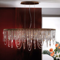 Candelabru clasic cristal 6xG9/40W+4xGU10/35W, KristallDesign LU 2402/6+4/Oval/110x25 Patina Orion