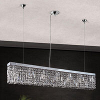 Lustra moderna cristal alama crom 7xE14/40W, Ring HL 6-1609/7/130 Chrom Orion