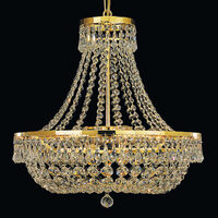 Candelabru clasic cristal alama Aur 24k 6xE14/40W, Sheraton LU 2328/6/45 Gold Orion