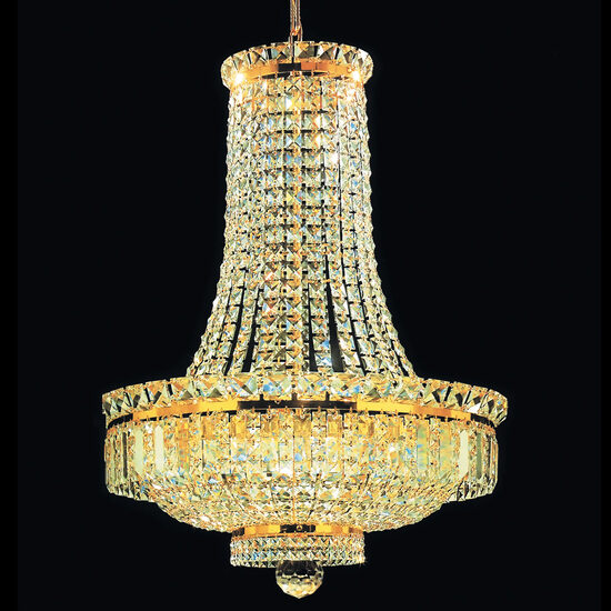 Candelabru clasic cristal alama Aur 24k 15xE14/40W, Ambassador LU 2239/15/60 Gold Orion