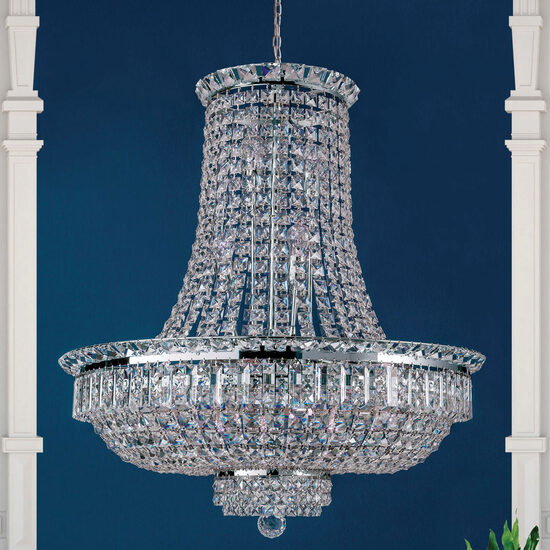 Candelabru clasic cristal alama crom 21xE27/60W, Ambassador LU 2239/21/90 Chrom Orion