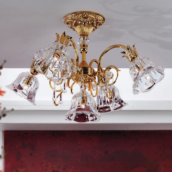 Candelabru modern alama Aur 24k 5xG9/40W, La Boheme LU 2392/4+1 Gold Orion