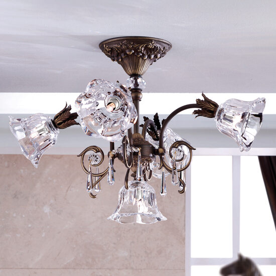 Candelabru modern alama patinata 5xG9/40W, La Boheme LU 2392/4+1 Altpatina Orion