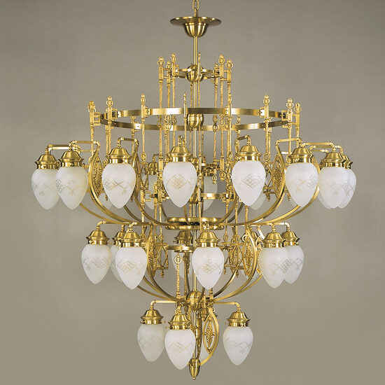 Candelabru clasic alama bronz 28xE27/60W, Budapest LU 1440/16+8+4 Bronze Orion