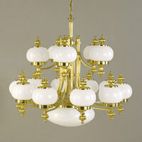 Candelabru clasic alama 16xE27/60W, Nostalgie LU 1319/10+5+1 MS/Opal Orion
