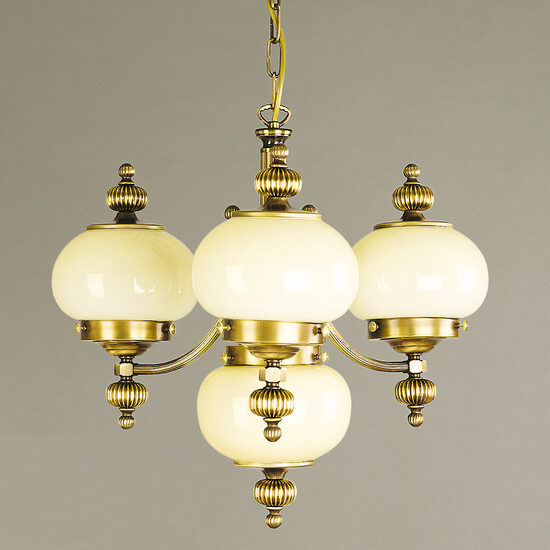 Candelabru clasic alama patinata 4xE27/60W, Nostalgie LU 1319/3+1 Patina/Champ Orion