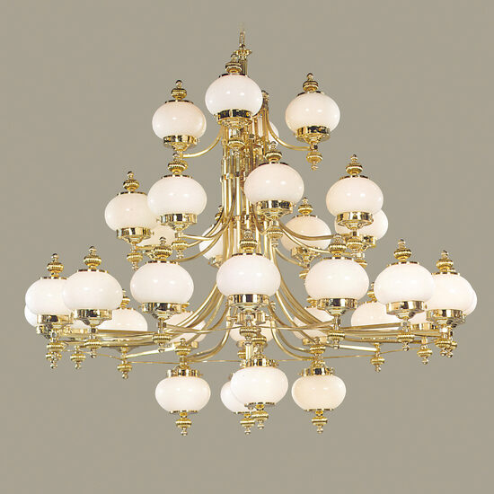 Candelabru clasic alama 32xE27/40W, Nostalgie LU 1319/4+16+8+4 MS/Opal Orion