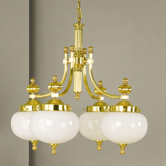 Candelabru clasic alama 4xE27/60W, Nostalgie LU-1320/4 MS/Opal Orion