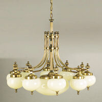 Candelabru clasic alama patinata 11xE27/60W, Nostalgie LU 1320/10+1 Patina/Champ Orion