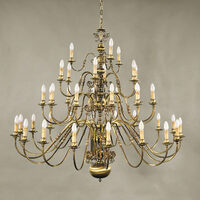 Candelabru clasic 39xE14/40W, Stilluster LU 1239/18+12+6+3 Patina Orion