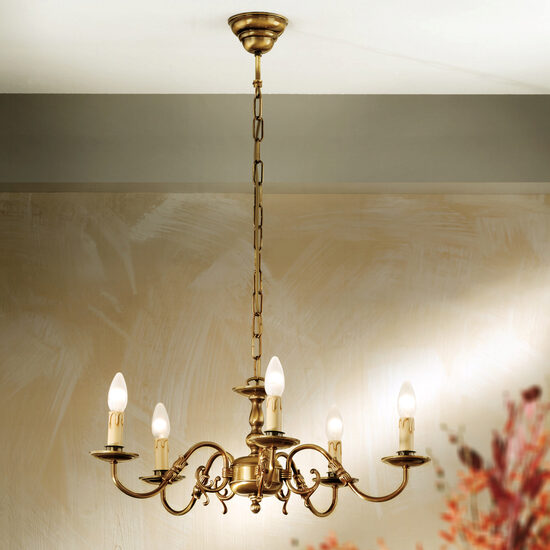 Candelabru clasic alama patinata 5xE14/40W, Stilluster LU 1285/5 Patina Orion