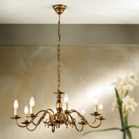 Candelabru clasic alama patinata 8xE14/40W, Stilluster LU 1285/8 Patina Orion