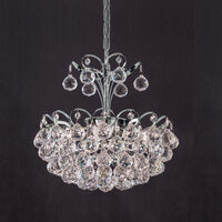 Candelabru modern cristal alama crom 4xE14/40W, Kristall Klassisch LU 2410/4/40 Chrom Orion