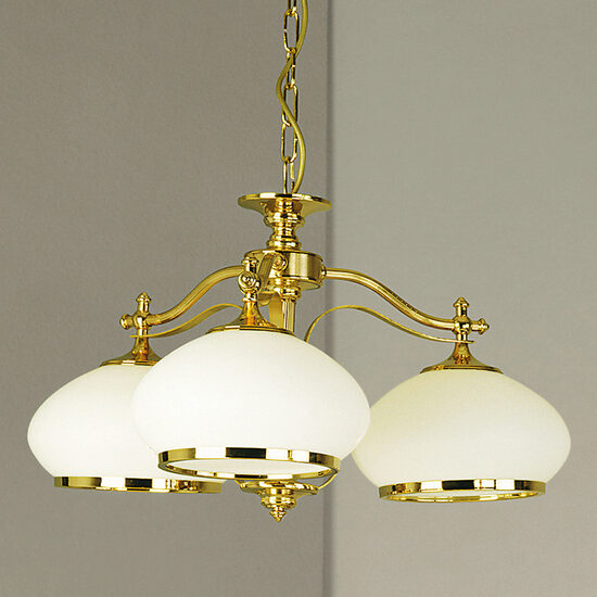 Candelabru clasic alama Aur 24k 3xE27/75W, Empire LU 1460/3 Gold/Opal Orion