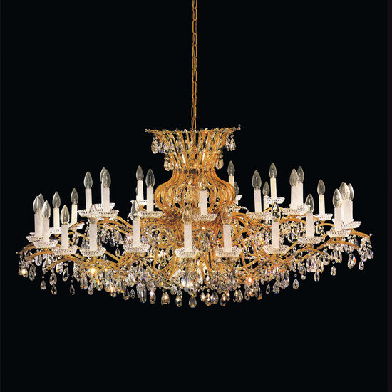 Candelabru modern cristal alama Aur 24k 36xE14/40W, Hirohito LU 2143/24+12 Gold Orion