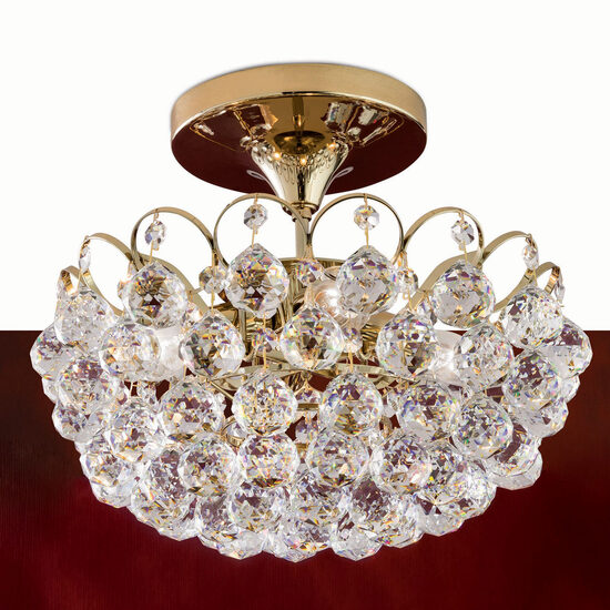 Plafoniera moderna cristal alama Aur 24k 4xE14/40W, Kristall Klassisch DLU 2410/4/40 Gold Orion