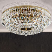 Plafoniera clasica cristal alama Aur 24k 6xE14/40W, Sheraton DLU-2327/6/45 Gold Orion
