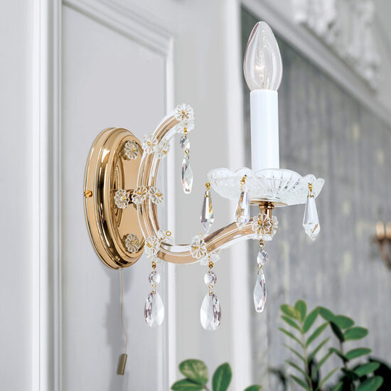 Aplica clasica cristal alama Aur 24k 1xE14/40W, Maria Theresia-A WA 2-458/1 MT Gold Orion