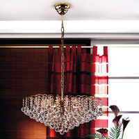 Candelabru modern cristal Aur 24k 10xE27/60W, Kristall Klassisch LU 2324/10/72 Gold Orion